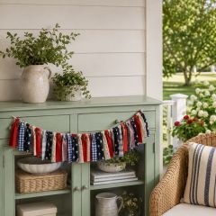 Patriotic Flag Rag Garland
