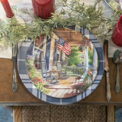 Patriotic Front Porch Plate Set of 4