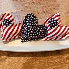 Patriotic Heart Bowl Filler Set of 3