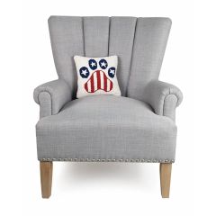 Patriotic Paw Print Accent Pillow