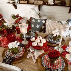 Patriotic Plaids Dinner Plate Set of 4