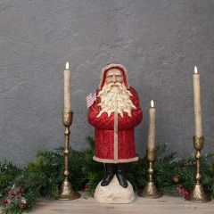 Patriotic Santa Figurine Red