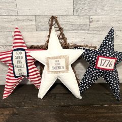 Patriotic Star Pillow Set of 3