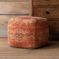 Patterned Elegance Pouf Ottoman