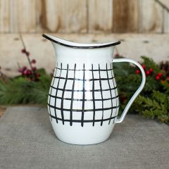 Patterned Enamel Pitcher Vase