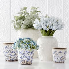 Patterned Panter Pots Set of 3