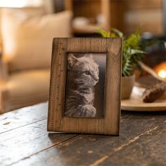 Patterned Wood Rustic Photo Frame Set of 2