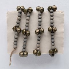 Paulownia Wood Beaded Bell Garland