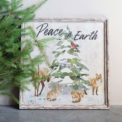 Peace On Earth Wood Framed Wall Art
