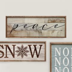 Peace Whitewash Wall Art