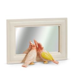 Peeking Birds Framed Mirror