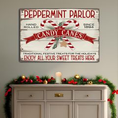 Peppermint Parlor Canvas Wall Art