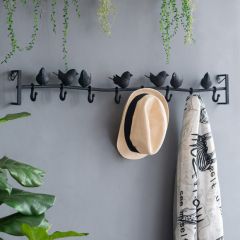 Perched Birds Wall Hook Rack
