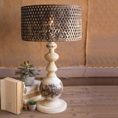 Perforated Metal Shade Lamp