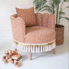 Petal Fringe Circle Chair with Pillow | SHIPS FREE