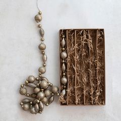 Pewter and Gold Glass Bead Garland