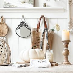 Pewter Framed Oval Mirror