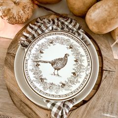 Pheasant Pattern Stoneware Side Plate