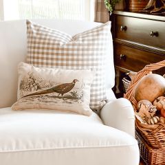 Pheasant Print Accent Pillow
