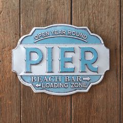PIER Metal Wall Plaque Sign