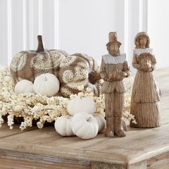 Pilgrim Man and Woman Figures Set of 2