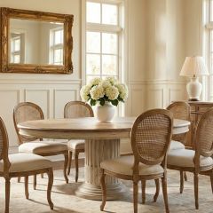 Pillar Pedestal Round Dining Table