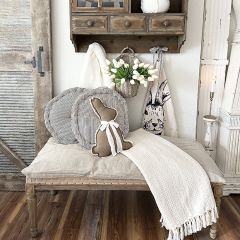 Pillow Top Vintage Inspired Bench