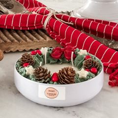 Pine Scented Christmas Wreath Candle