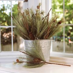 Pine Twig Spray With Cones