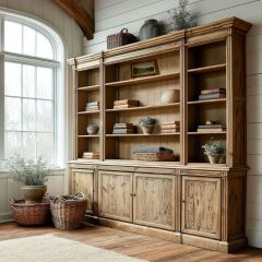 Pine Wood Grand Bookcase | SHIPS FREE
