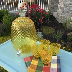 Pineapple Shaped Acrylic Drinking Glass Set of 4