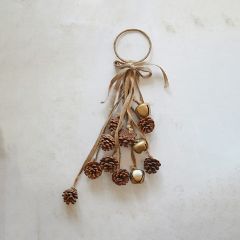 Pinecones and Jingle Bells Door Hanger