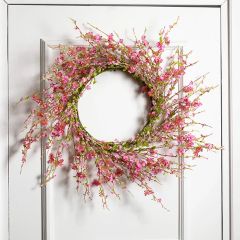 Pink Blossom Decorative Spring Wreath