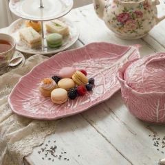 Pink Cabbage Stoneware Dish Collection Platter