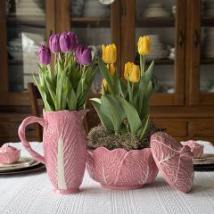 Pink Cabbage Stoneware Dish Collection Tureen