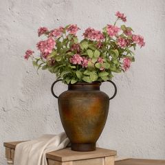 Pink Faux Hydrangea Bush