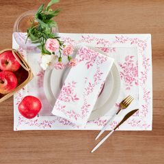 Pink Floral Print Placemat Set of 4