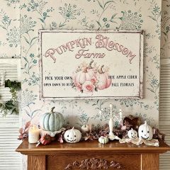 Pink Pumpkin Blossom Farms Canvas Wall Art