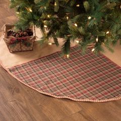 Plaid Jute Christmas Tree Skirt
