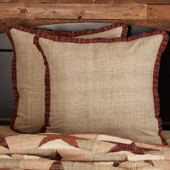 Plaid Ruffle Euro Sham Set of 2