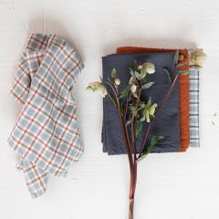 Plaids and Solids Tea Towel Set of 4