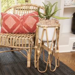 Planter Pot In Bamboo Stand