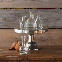 Polished Glass Olive Oil Bottle Set of 4
