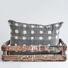 Polka Dot Cotton Farm Pillow