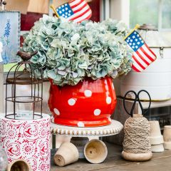 Polka Dot Terracotta Planter With Handles