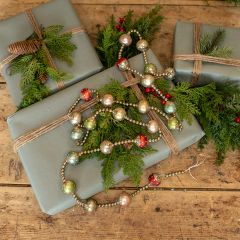 Polka Dotted Glass Ornament Garland