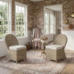 Poly Wicker Cushioned Accent Chair