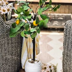Potted Artificial Lemon Tree