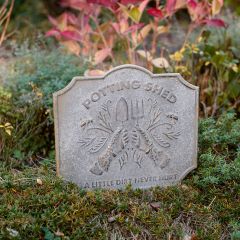 Potting Shed Metal Gardening Plaque
