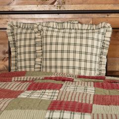 Prairie Farmhouse Plaid Euro Sham Set of 2